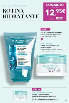 Pré-visualização CREME RICO HIDRATAÇÃO NON-STOP 48H, PARA PELE SECA. A sua textura rica nutre e conforta a pele mais seca. 50 ml válido de 31.03.2026 | Página: 35