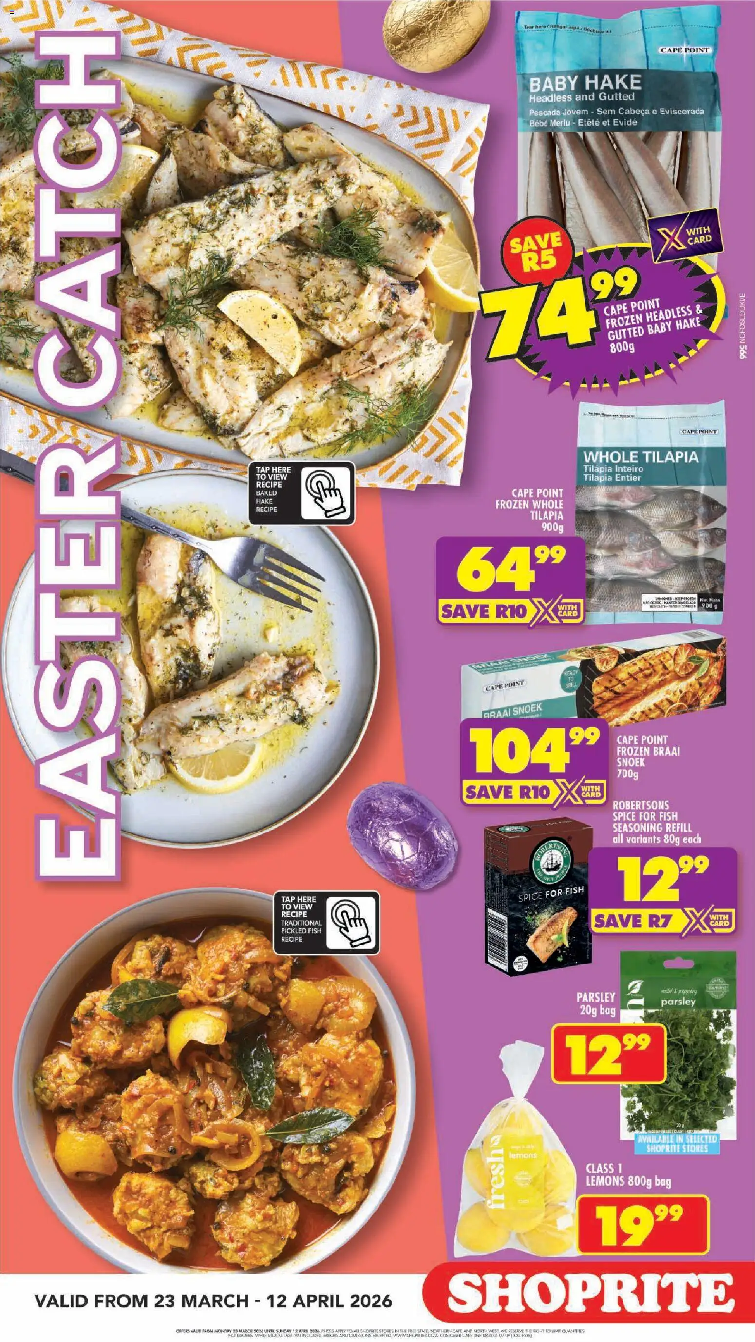 New Shoprite catalogue – valid from 23.03.2026 | Page: 3 | Products: Bag, Grill, Fish, Seasoning