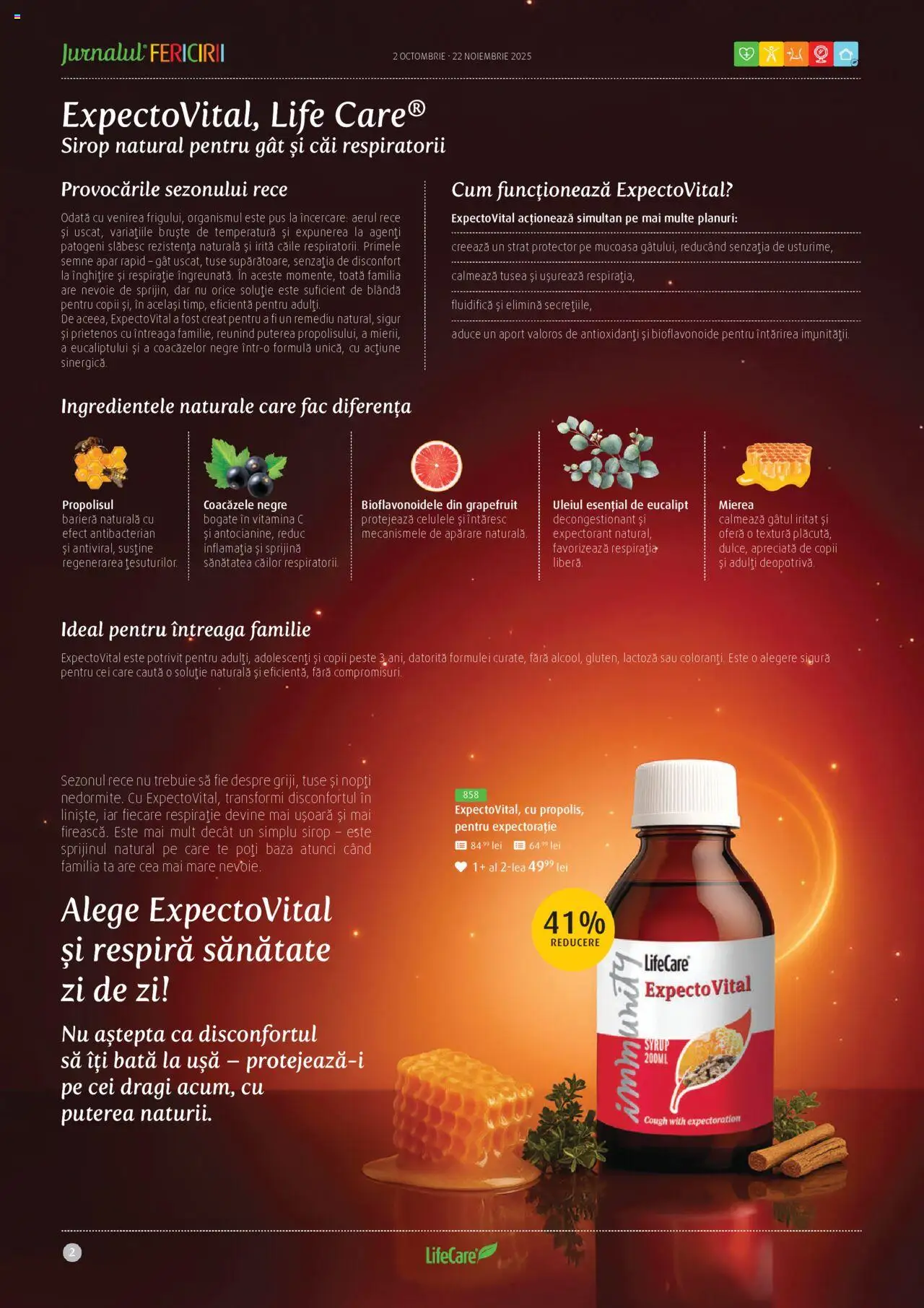 Noul catalog Life Care – valabil de la 02.10.2025 | Pagină: 2 | Produse: Pește, Sirop, Ușă