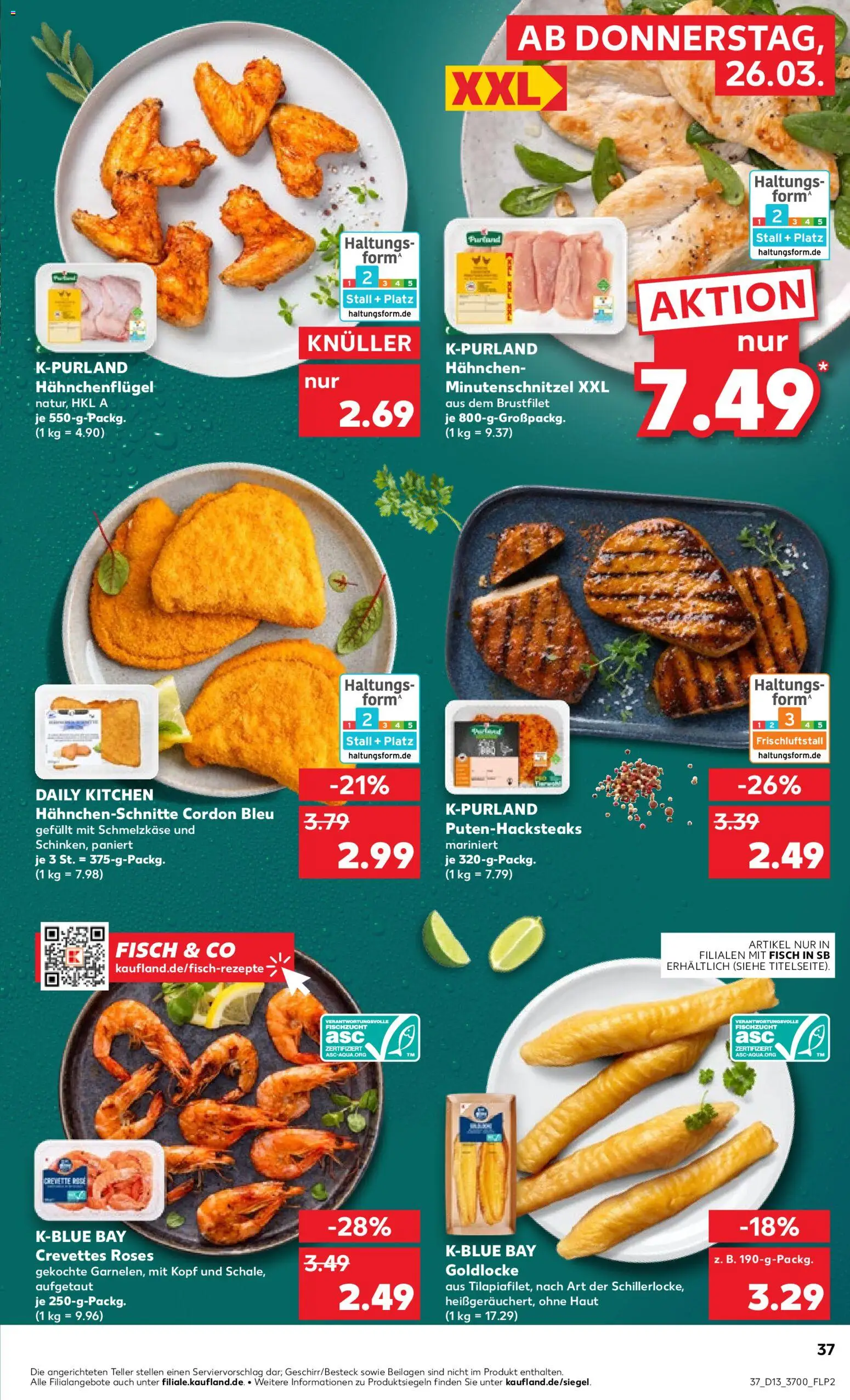 Kaufland Prospekt Rostock	 – gültig ab 26.03.2026 | Seite: 37 | Produkte: Hahnchen, Fisch
