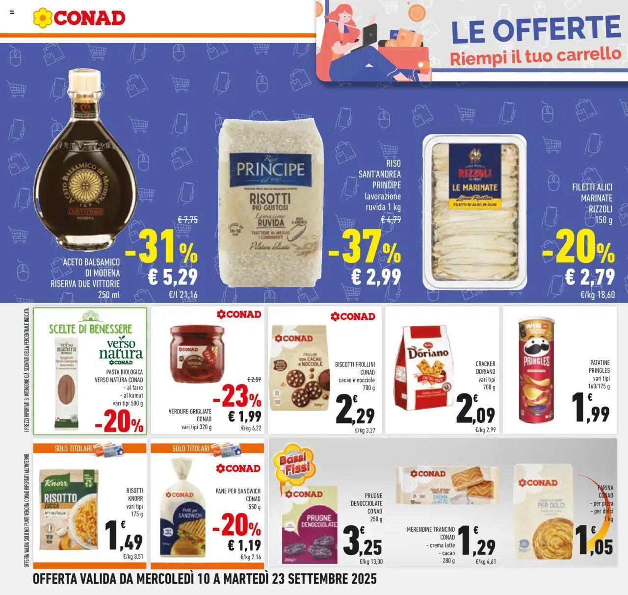 Volantino Conad del 10.09.2025 | Pagina: 30 | Prodotti: Crema, Pane, Pizza, Verdure