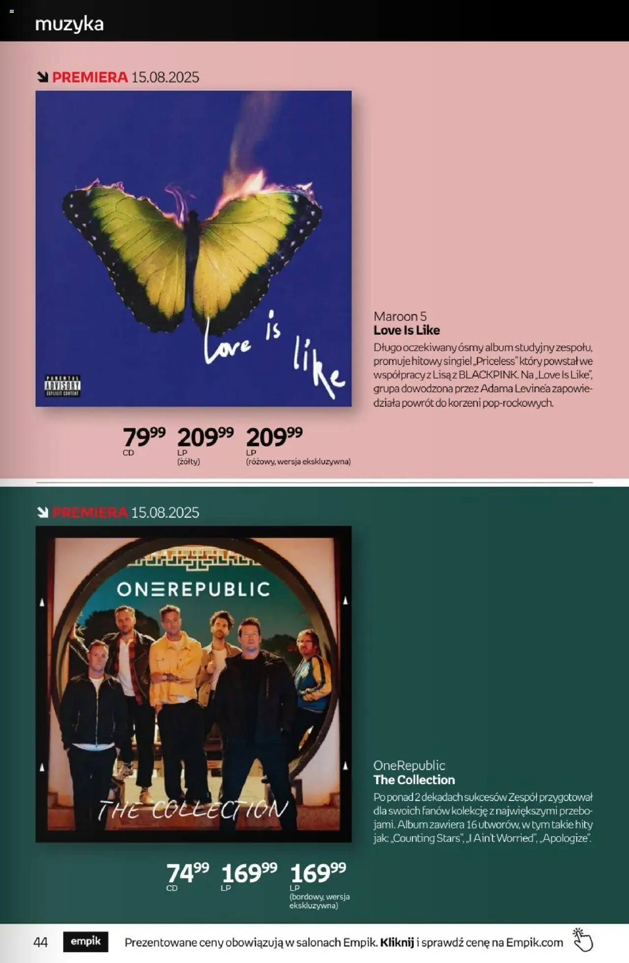 Empik promocje - Tom kultury Muzyka od 13.08.2025 | Strona: 5