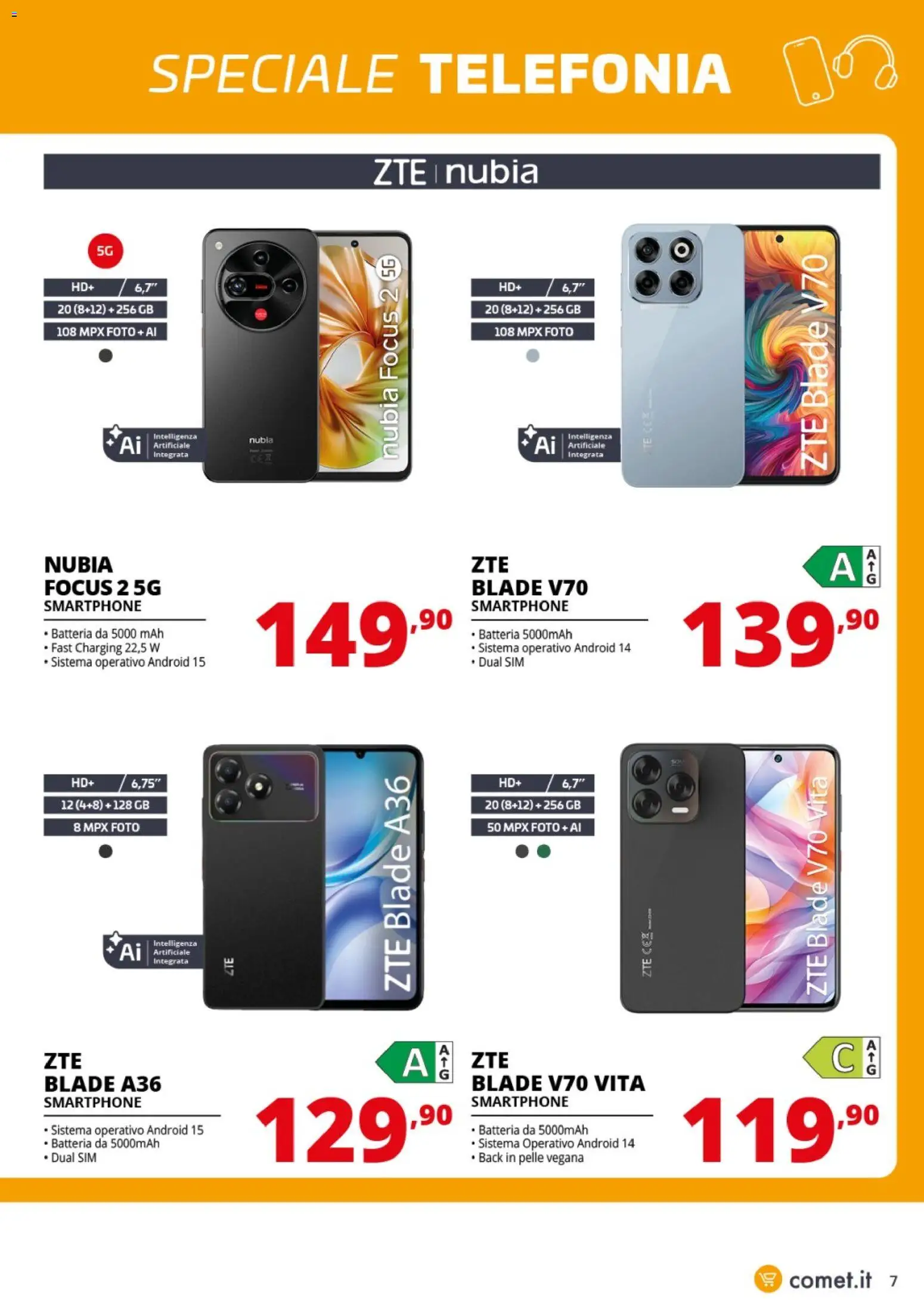 Volantino Comet del 20.03.2026 | Pagina: 7 | Prodotti: Smartphone, Batteria