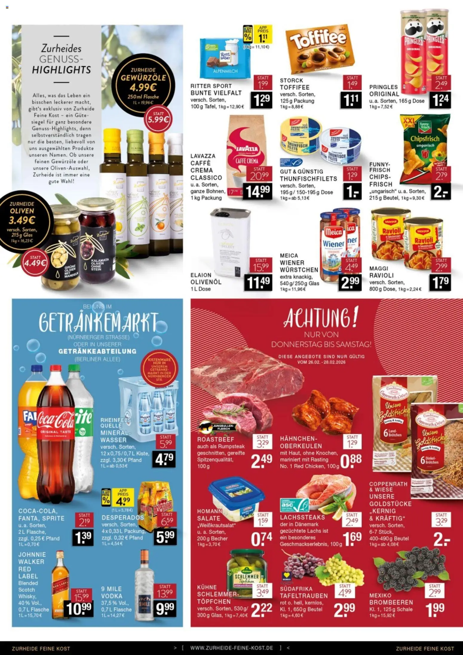 Edeka Zurheide Prospekt 	 – gültig ab 23.02.2026 | Seite: 8 | Produkte: Sprite, Ritter sport, Wasser, Desperados