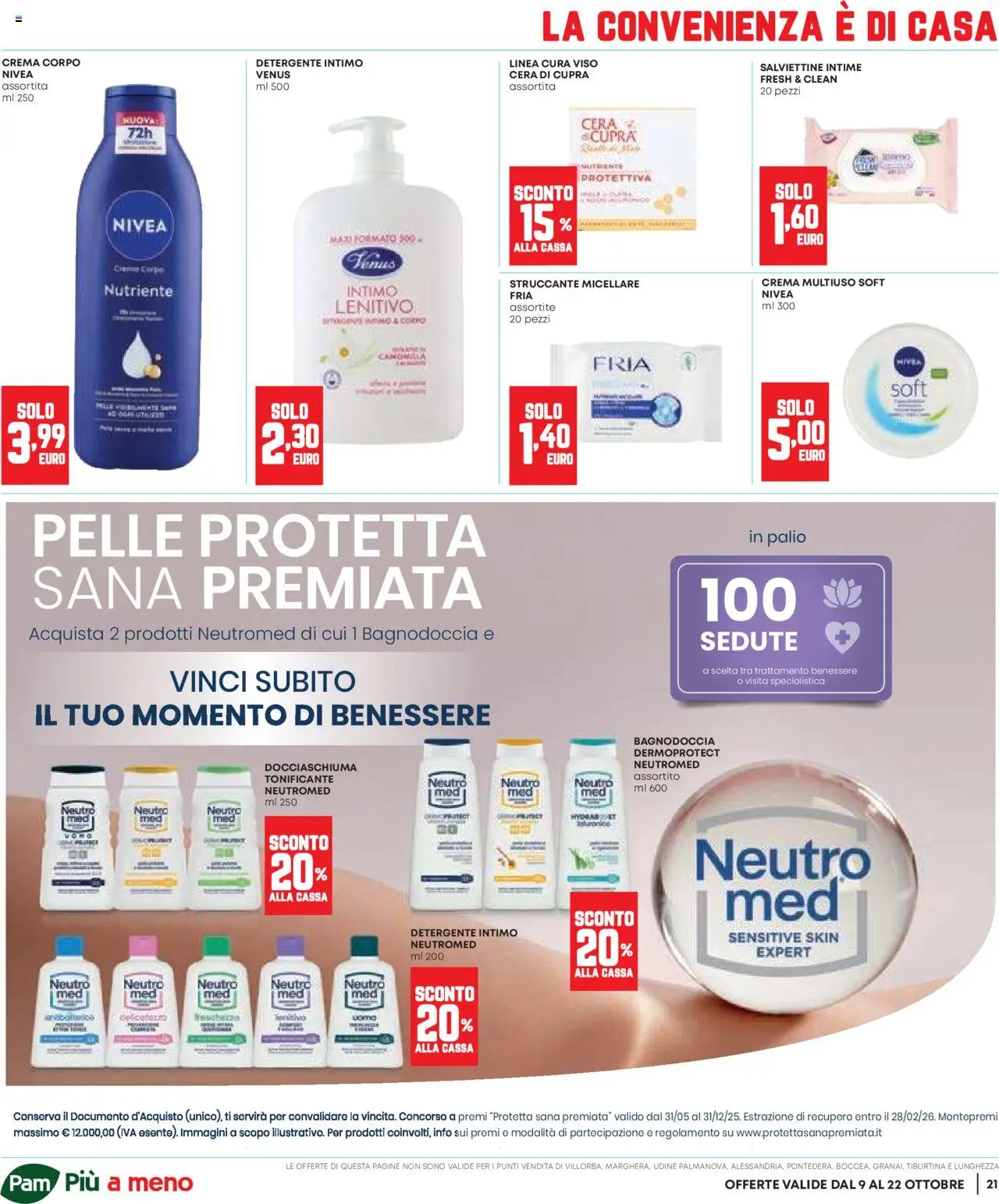 Volantino Panorama del 09.10.2025 | Pagina: 21 | Prodotti: Crema, Struccante, Detergente intimo, Detergente