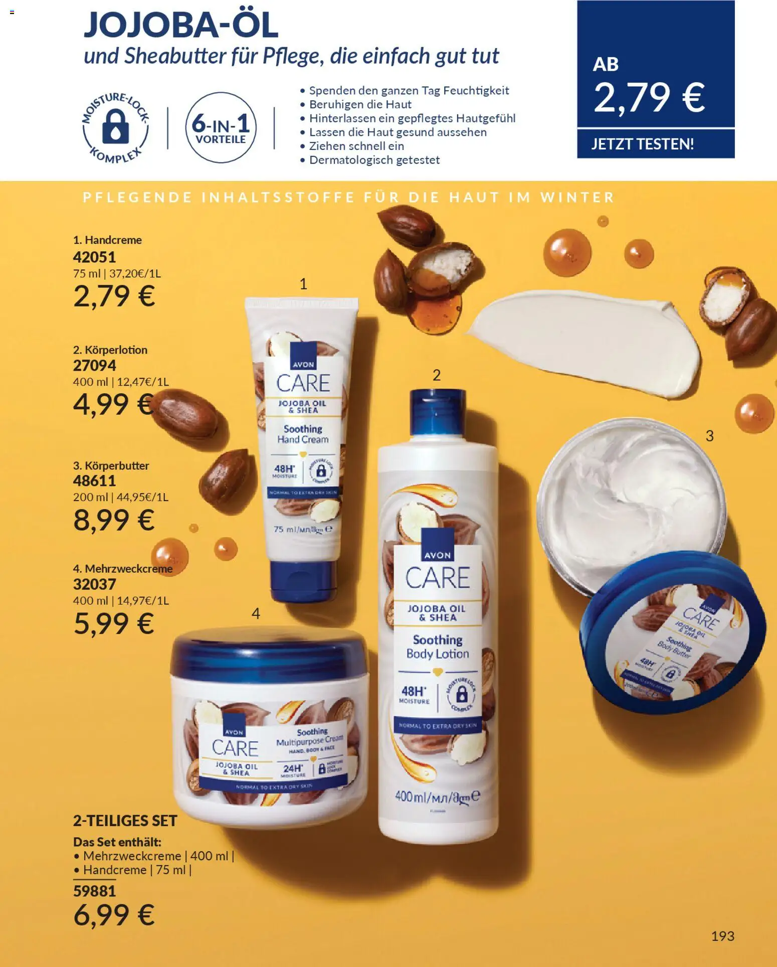 AVON Katalog Januar 2026 – gültig ab 01.01.2026 | Seite: 195 | Produkte: Butter, Handcreme, Body Lotion, Körperlotion