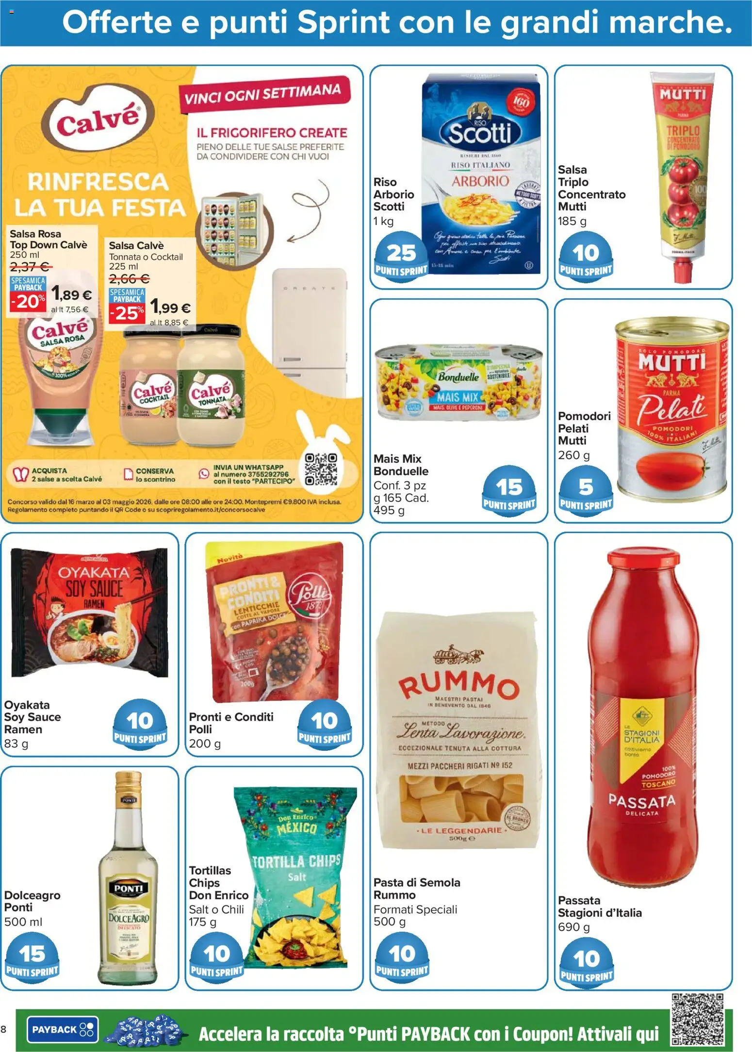 Volantino Carrefour del 24.03.2026 | Pagina: 8 | Prodotti: Salsa, Top, Pasta, Tortillas