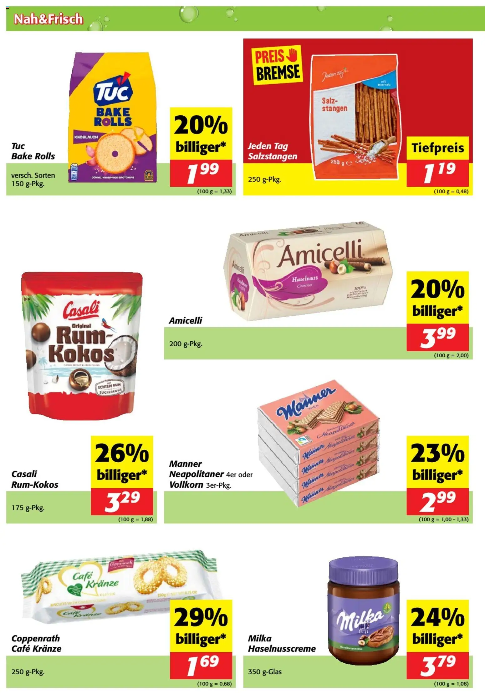 Nah und Frisch Flugblatt gültig ab 02.01.2026 | Seite: 6 | Produkte: Salz, Knoblauch, Creme