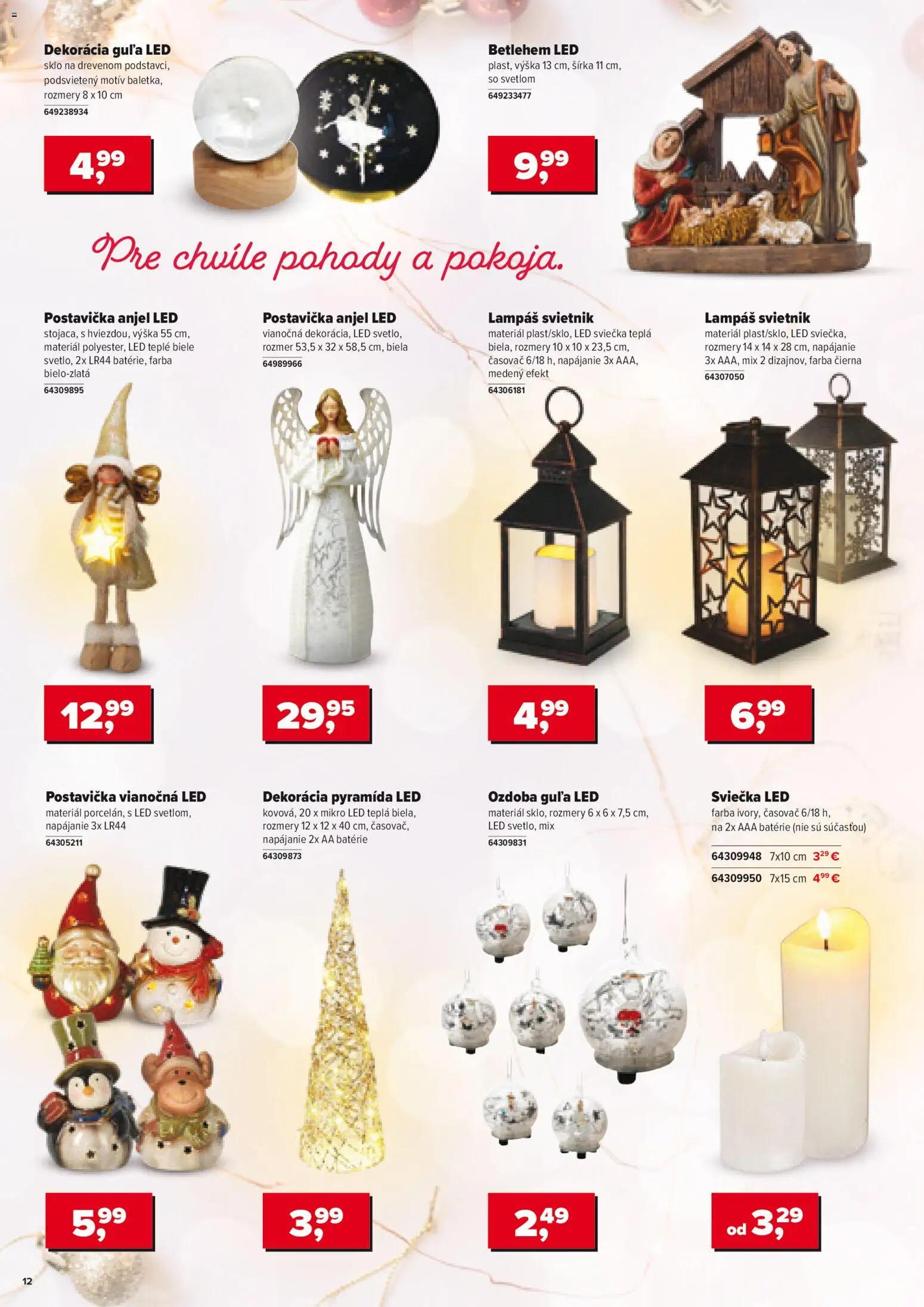 Nové Kinekus akcie – leták je platný od 01.11.2025 | Strana: 12 | Produkty: Led, Svietnik