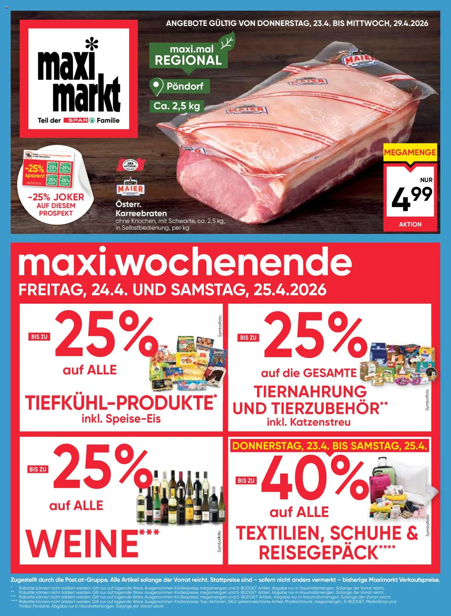 Die besten Angebote | Maximarkt Flugblatt ab 23.04.2026 | - Jetzt stöbern! | Österreich