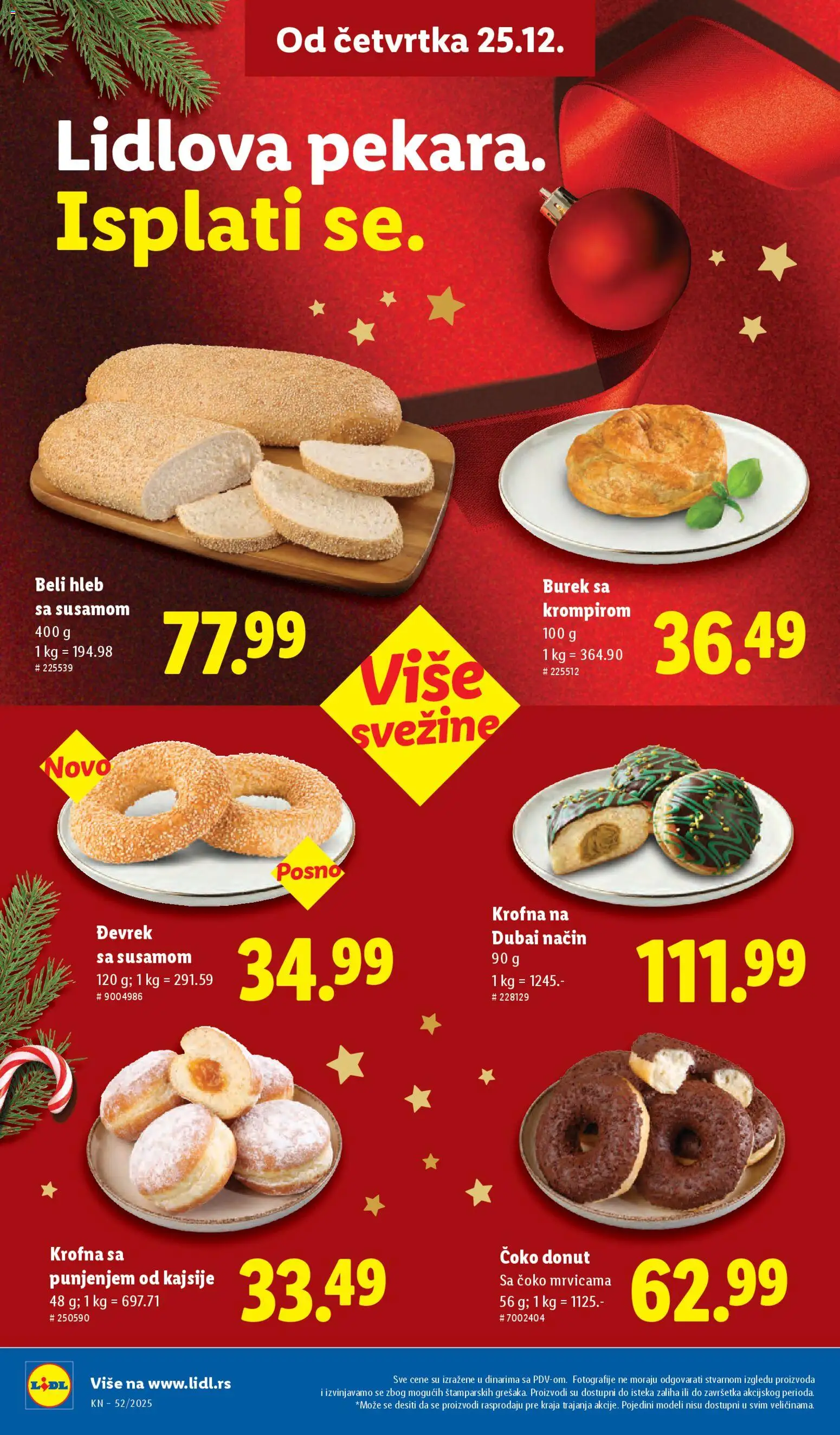 Lidl katalog - važi od 25.12.2025 | Strana: 16 | Proizvode: Hleb