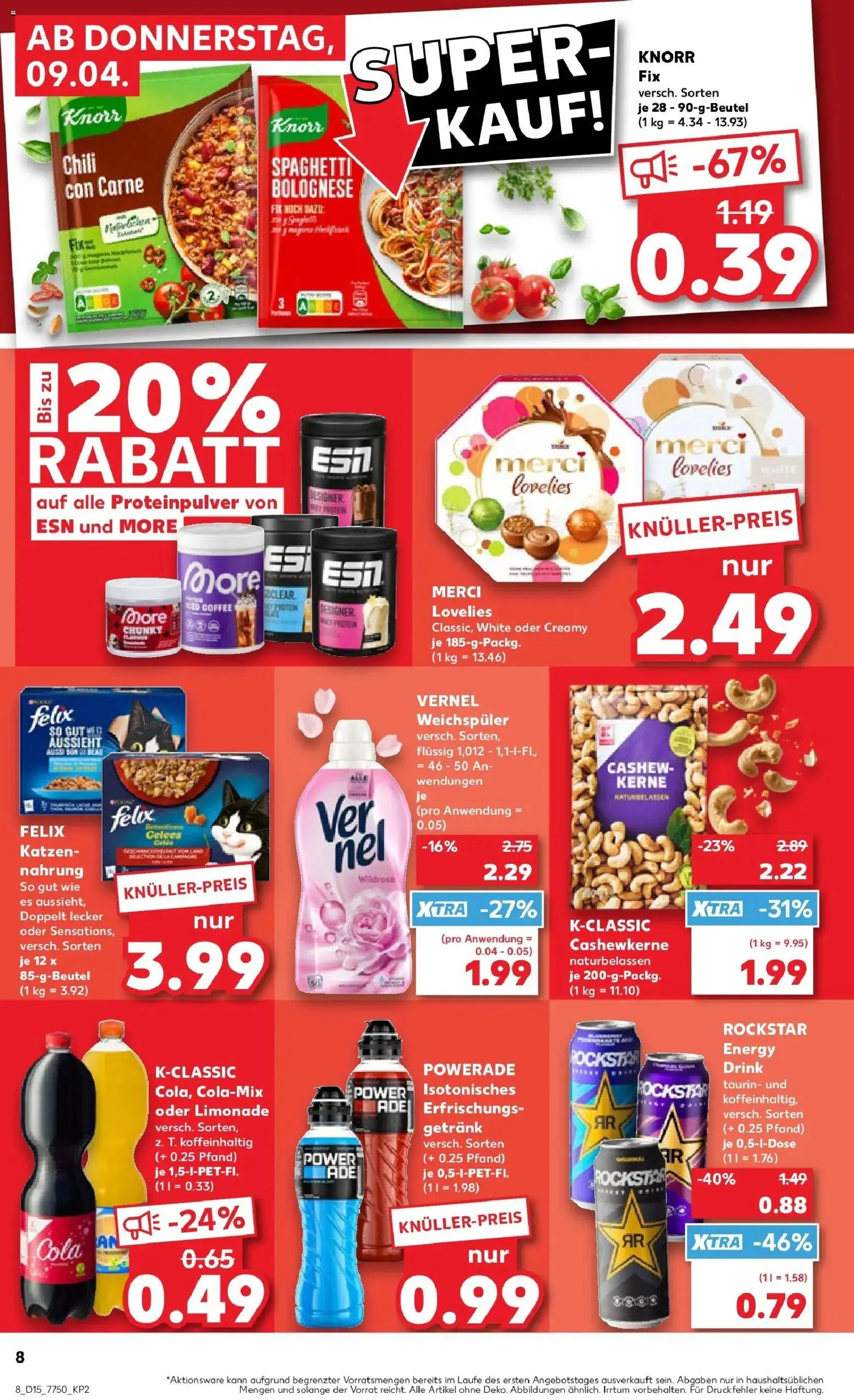Kaufland Prospekt Rees	 – gültig ab 07.04.2026 | Seite: 20 | Produkte: Rockstar energy, Energy, Rockstar, Weichspüler