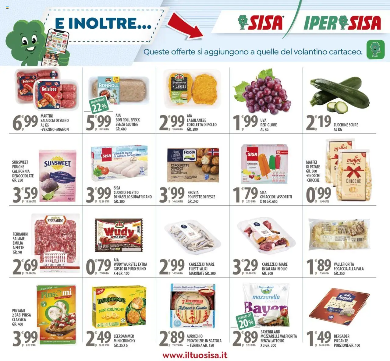 Volantino SISA del 03.10.2025 | Pagina: 19 | Prodotti: Speck, Pollo, Ghiaccioli, Scatola