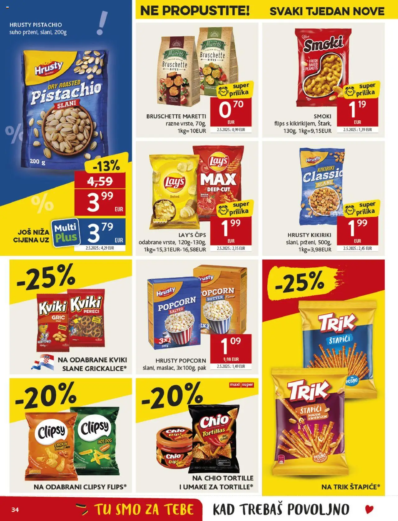 Konzum HR akciós ujság - amely érvényes a következő dátumtól: 17.09.2025 | Oldal: 34 | Termékek: Hot dog, Popcorn