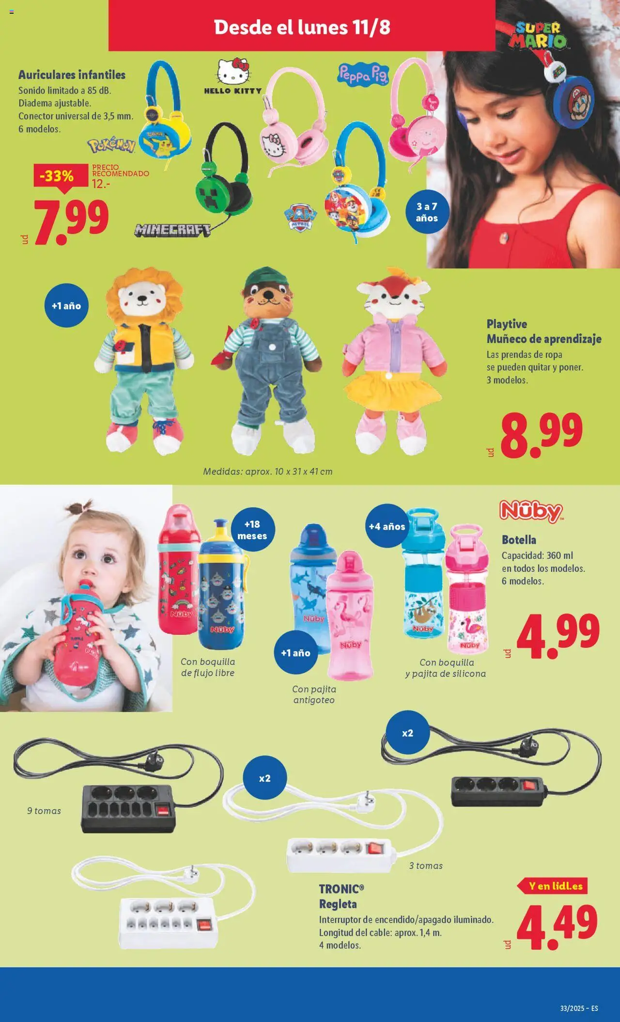 Lidl catálogo de bazar VAL │ válido desde el 11.08.2025 | Página: 13 | Productos: Ropa, Auriculares, Cable, Conector