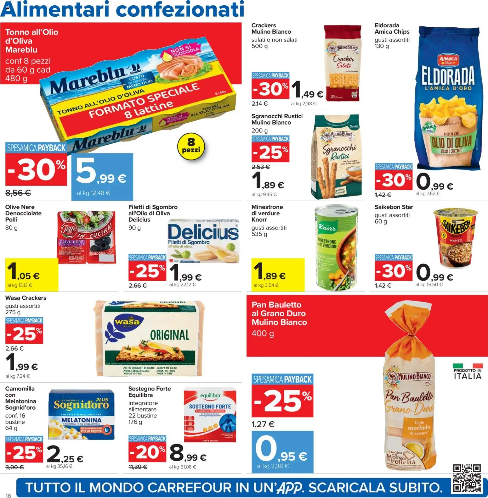 Volantino Carrefour del 02.01.2026 | Pagina: 16 | Prodotti: Olio, Tonno, Rustici, Olio di Oliva