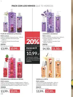 Vista previa Catálogo AVON campaña 4 válido desde el 01.04.2026 | Página: 170 | Productos: Gel de ducha, Espuma de baño, Spray corporal, Bruma perfumada
