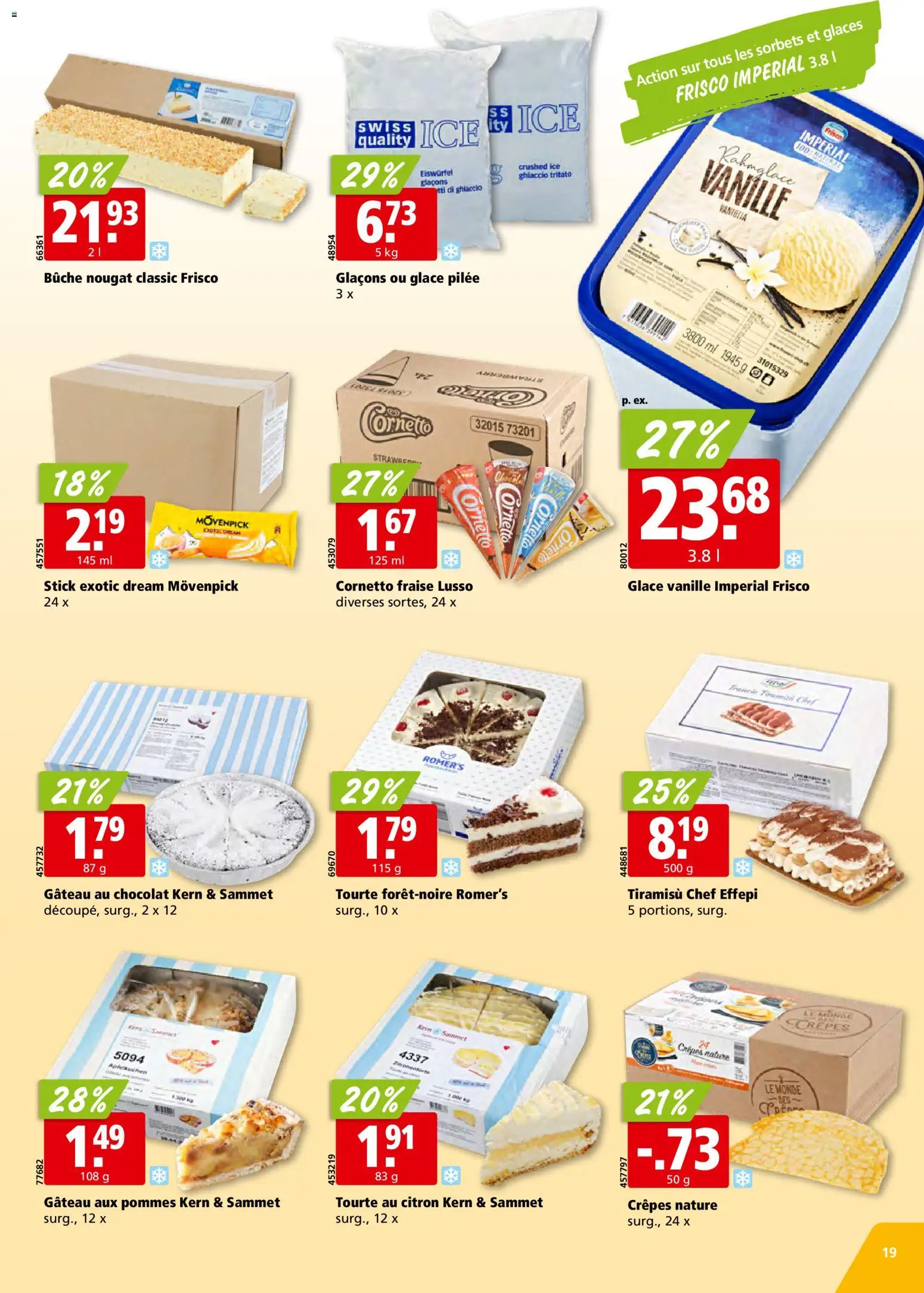 Aligro Aktionen Chavannes, Matran, Genève, Sion – gültig ab 27.12.2025 | Seite: 19 | Produkte: Glace