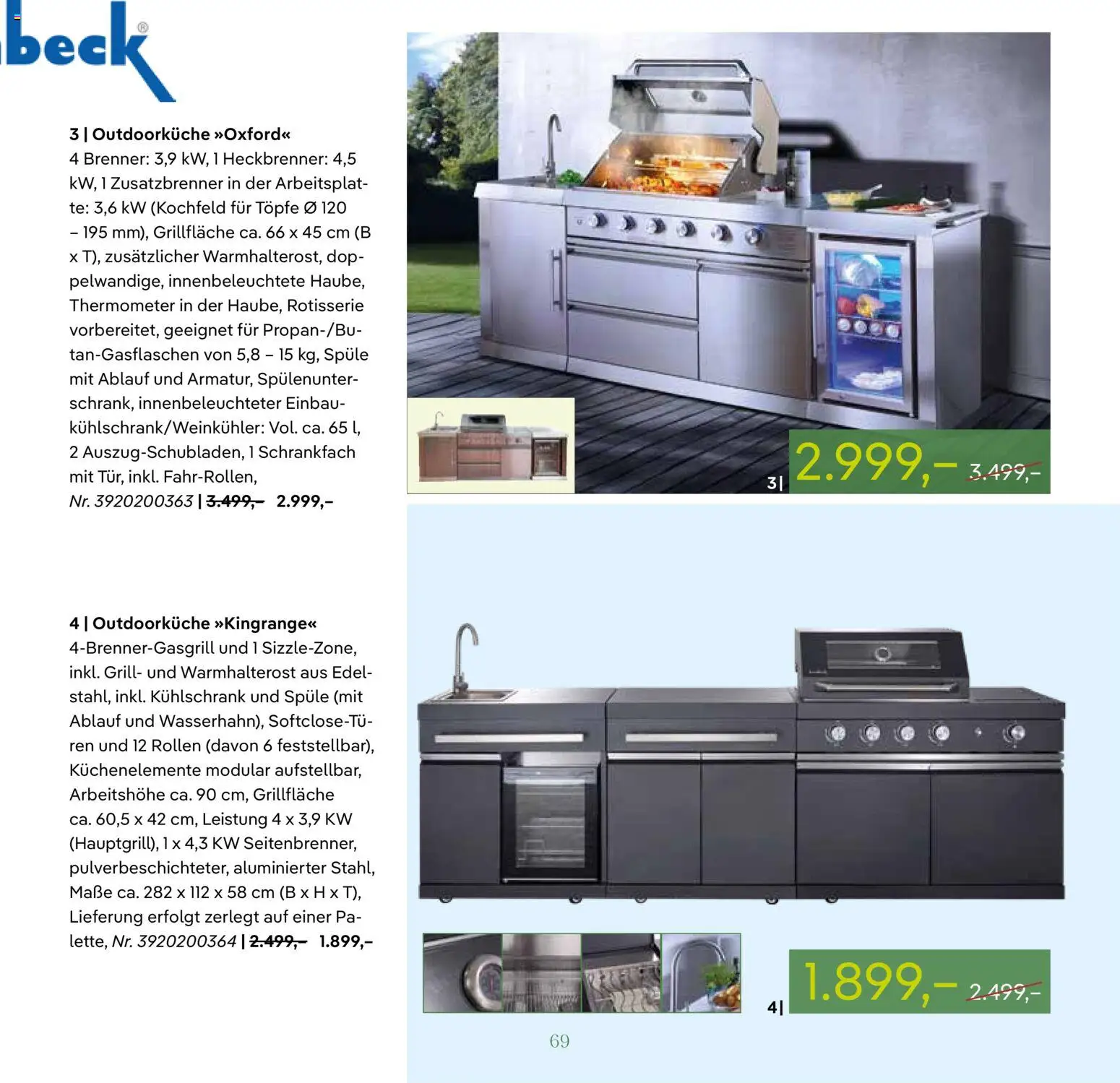 Pflanzen-Kölle GARTENMÖBEL 2026 – gültig ab 07.03.2026 | Seite: 69 | Produkte: Grill, Thermometer, Kühlschrank, Kochfeld