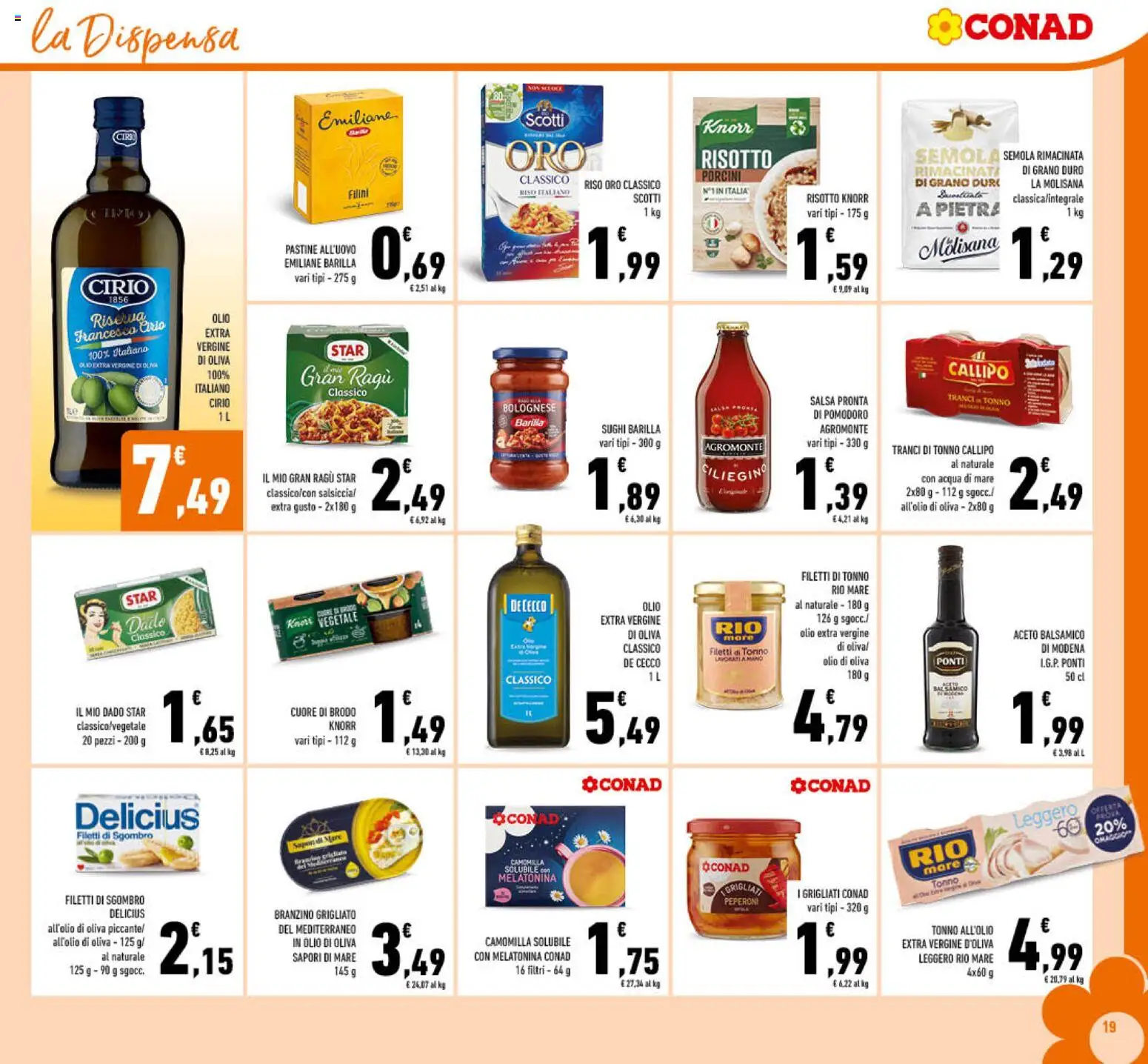 Volantino Conad del 29.01.2026 | Pagina: 19 | Prodotti: Peperoni, Olio di oliva extra vergine, Aceto, Olio extra vergine