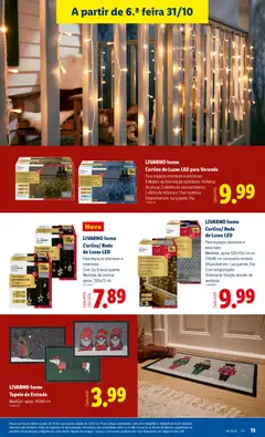 Pré-visualização LIVARNO home Cortina de Luzes LED para Varanda, Para espaços interiores e exteriores. 8 Modos de iluminação ajustáveis: 4 efeitos de piscar, 2 efeitos de escurecimento, 1 efeito de mistura e 1 luz contínua. Disponível em: luz quente, fria válido de 27.10.2025 | Página: 13