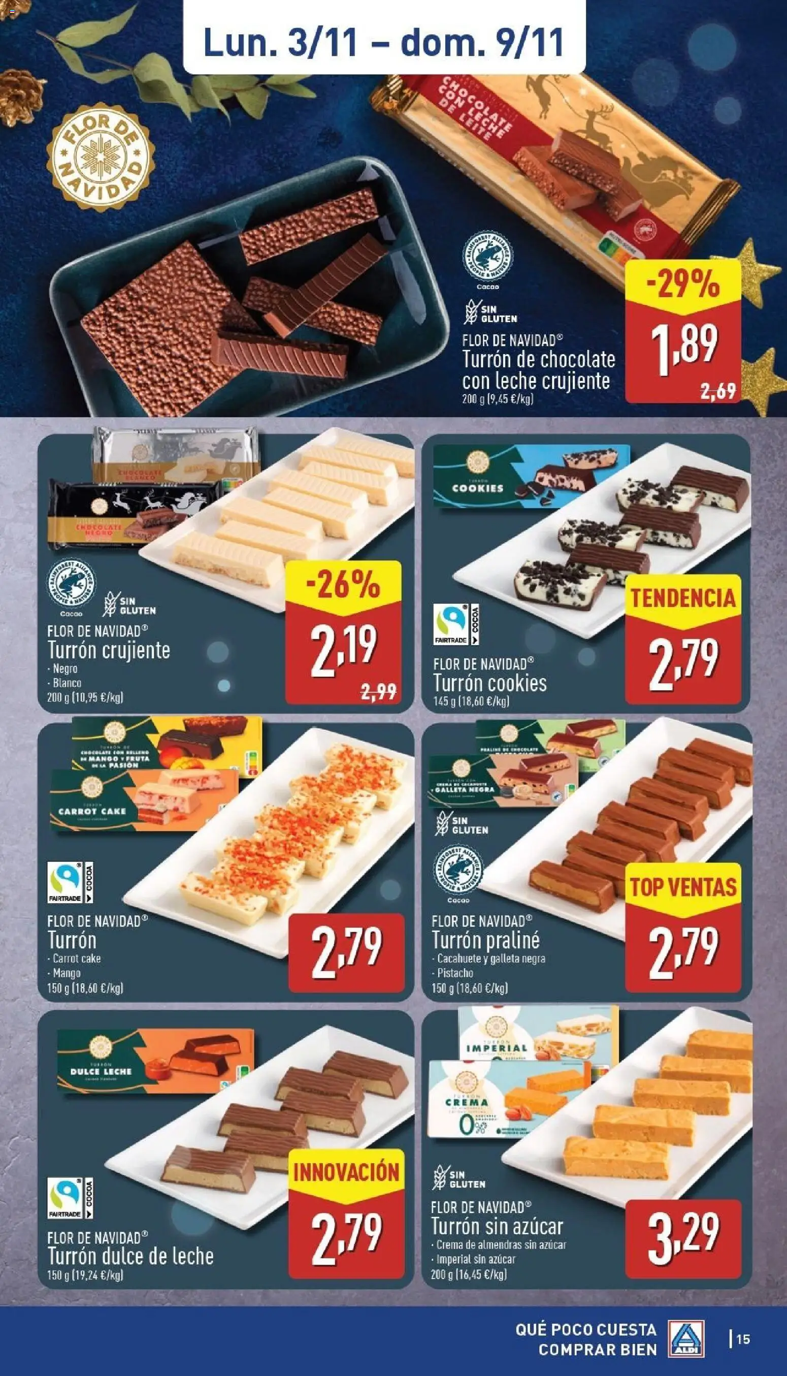 Aldi folleto Canarias │ válido desde el 03.11.2025 | Página: 15 | Productos: Leche, Chocolate, Crema, Ρούτερ