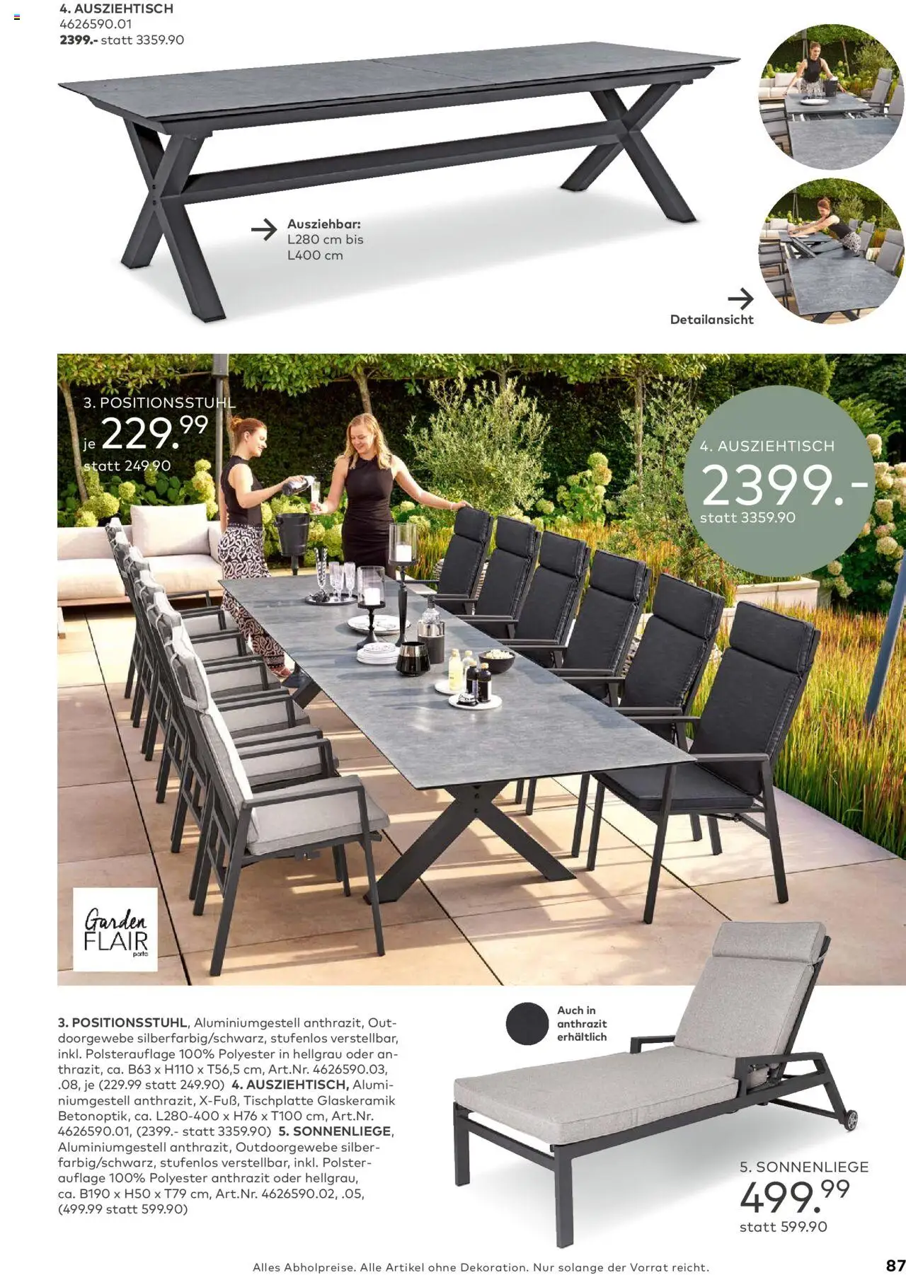 Porta! - Outdoor - Gartenmöbelkatalog 2025 - gültig ab dem 02.03.2025 | Seite: 87