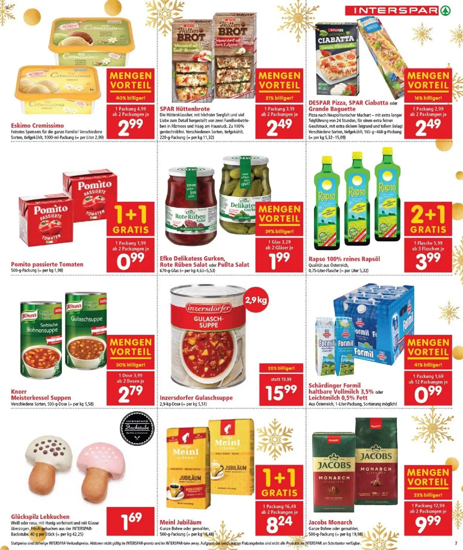 Interspar Flugblatt - Burgenland Nord gültig ab 22.12.2025 | Seite: 7 | Produkte: Salat, Brot, Pizza, Tomaten