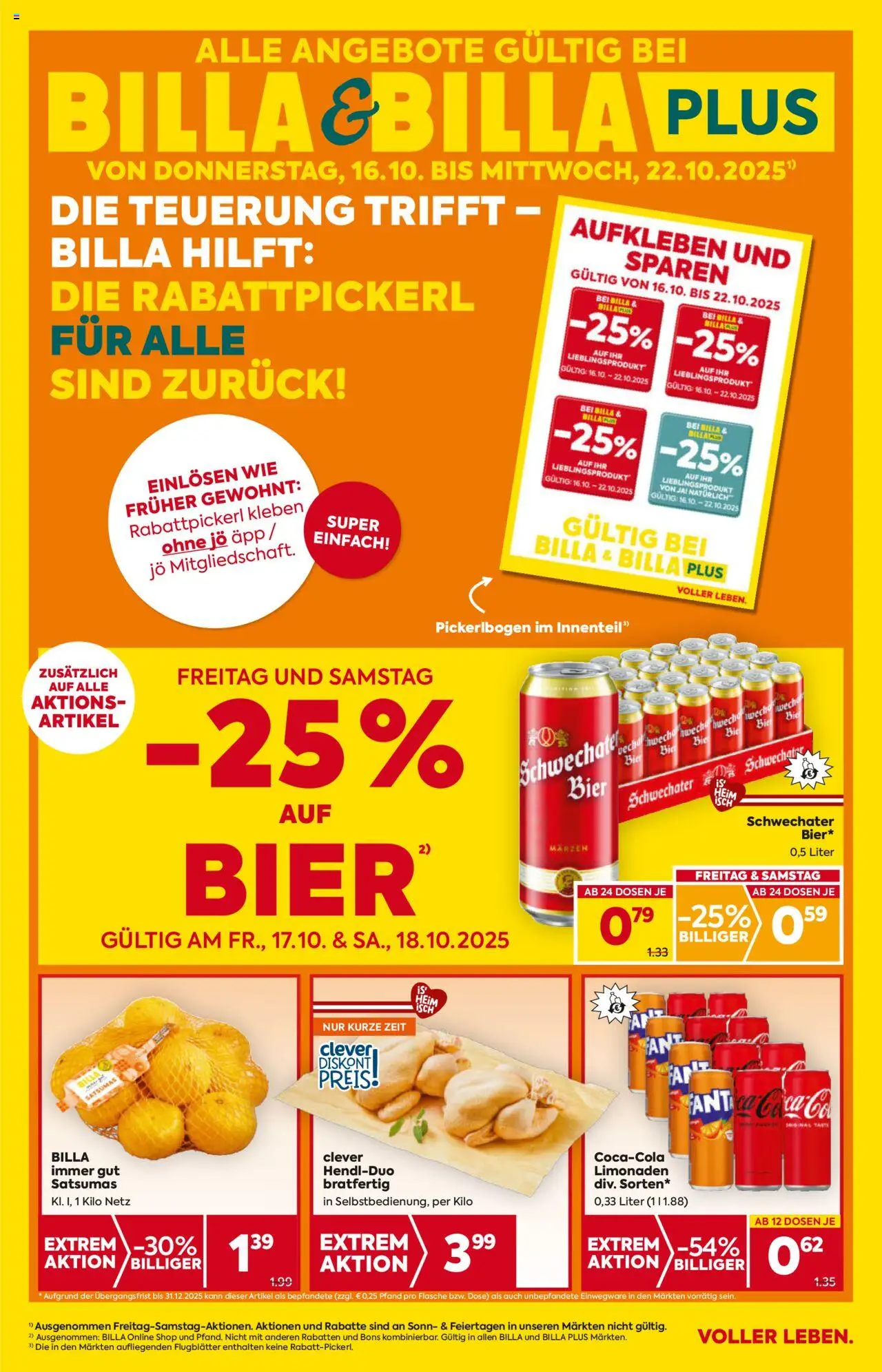 Billa Flugblatt gültig ab 16.10.2025 | Seite: 1 | Produkte: Bier