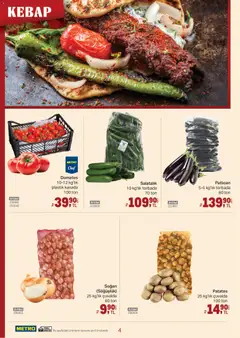 04.03.2026 tarihinden itibaren geçerli olan Metro kataloğu önizlemesi | Sayfa: 4 | Ürünler: Domates, Patates, Soğan, Patlıcan