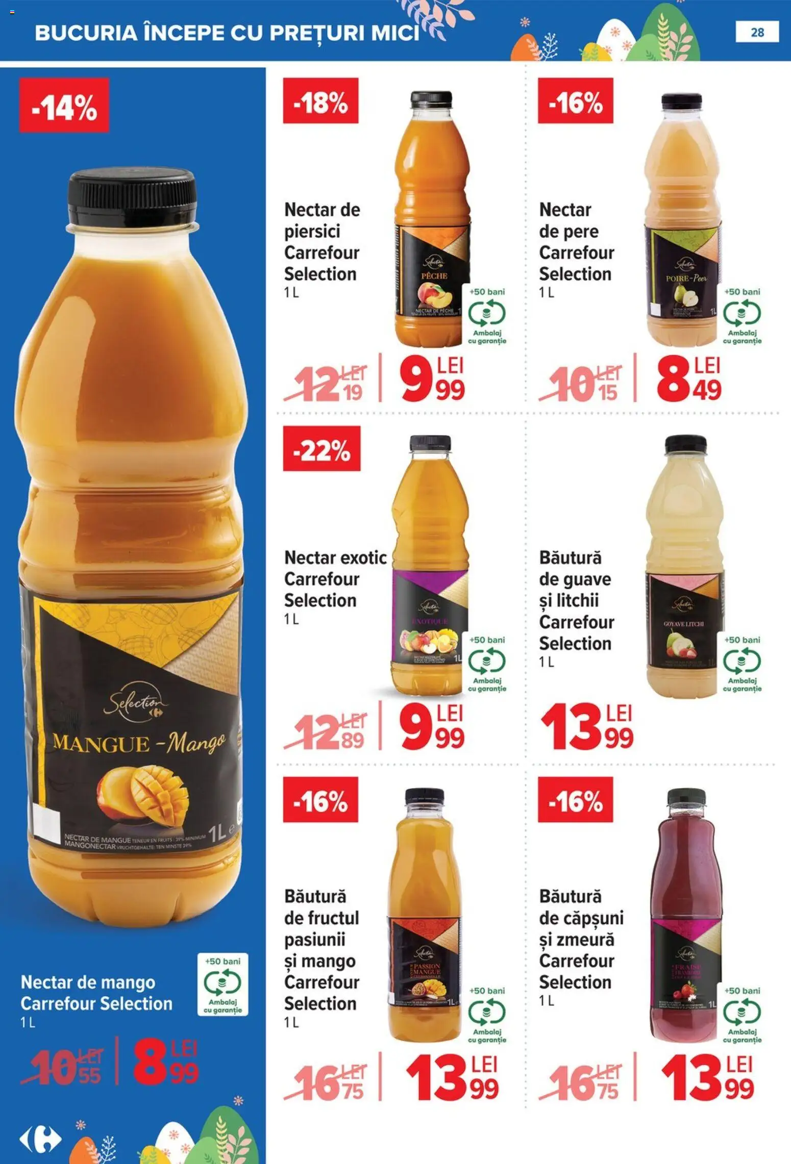 Noul catalog Carrefour – valabil de la 25.03.2026 | Pagină: 28 | Produse: Zmeură, Mici, Căpșuni, Mango