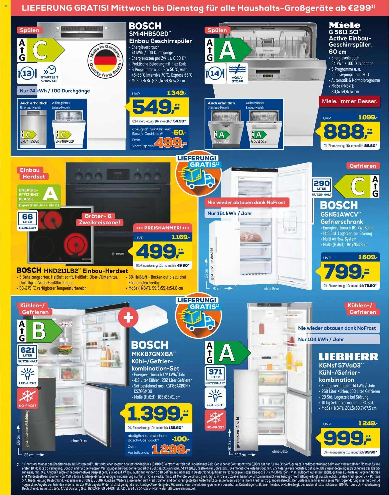 Euronics Prospekt 	 – gültig ab 10.01.2026 | Seite: 2 | Produkte: Miele, Gefrierschrank, Geschirrspüler, Korb
