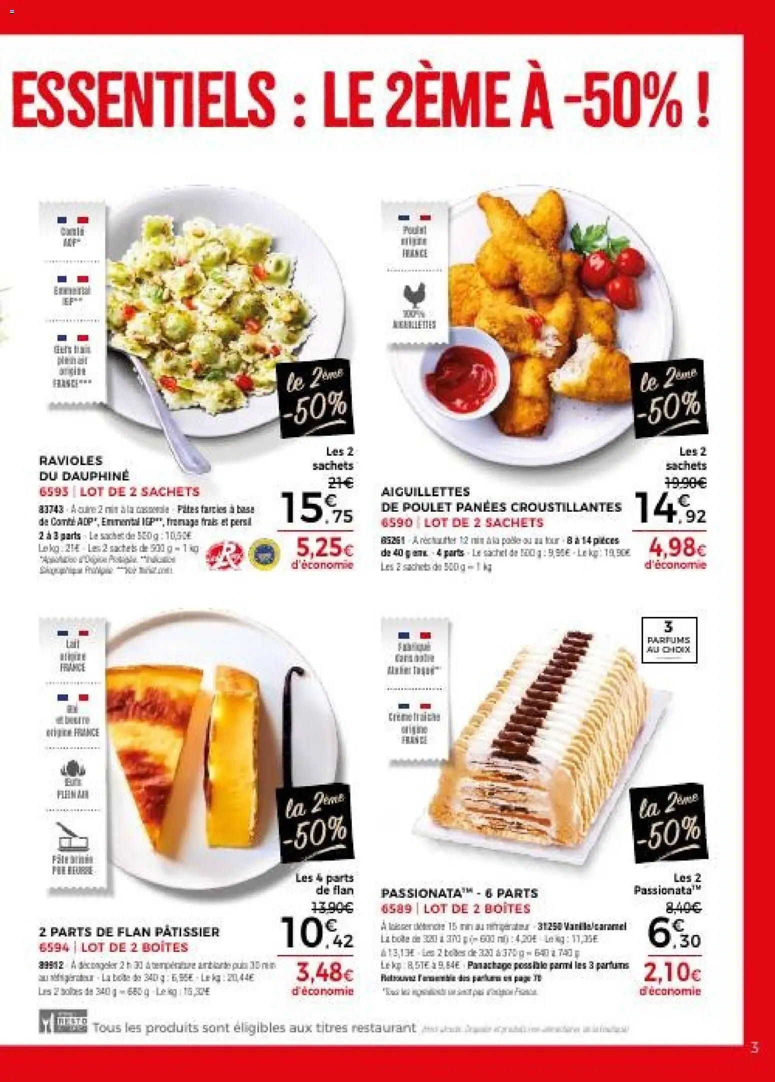 {H1} | Page: 3 | Produits: Base, Fromage, Crème fraiche, Fromage frais