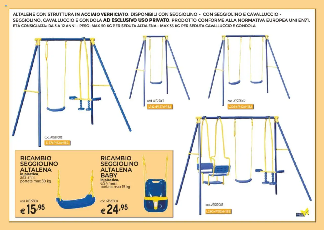 Volantino Brico OK del 03.03.2025 | Pagina: 2 | Prodotti: Altalena, Seggiolino