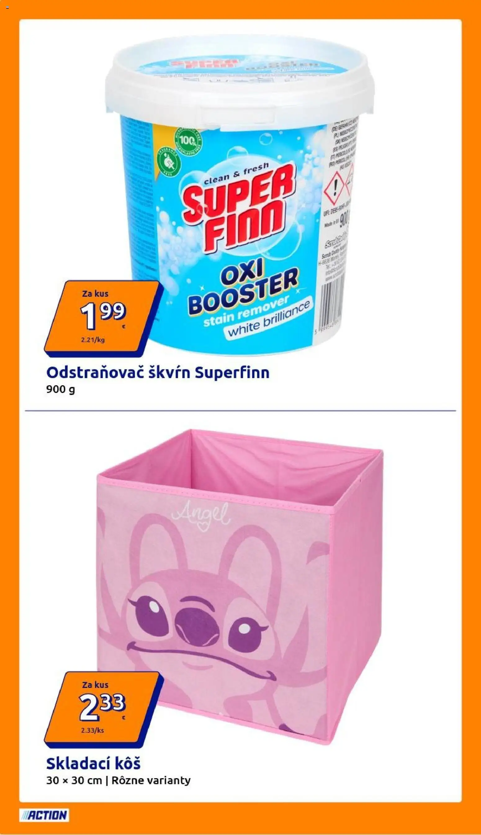 Nové Action akcie – leták je platný od 01.04.2026 | Strana: 8 | Produkty: Kôš