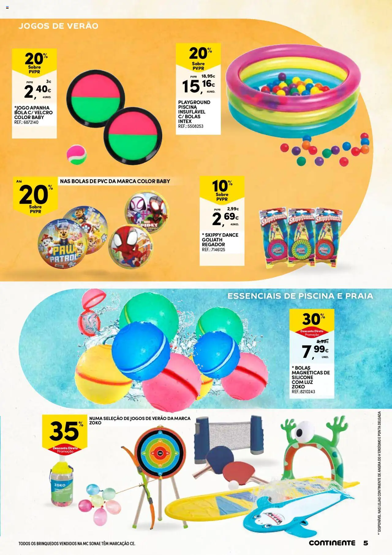 Continente - Verão │ válido de 17.06.2025 | Página: 5 | Produtos: Piscina, Jogos