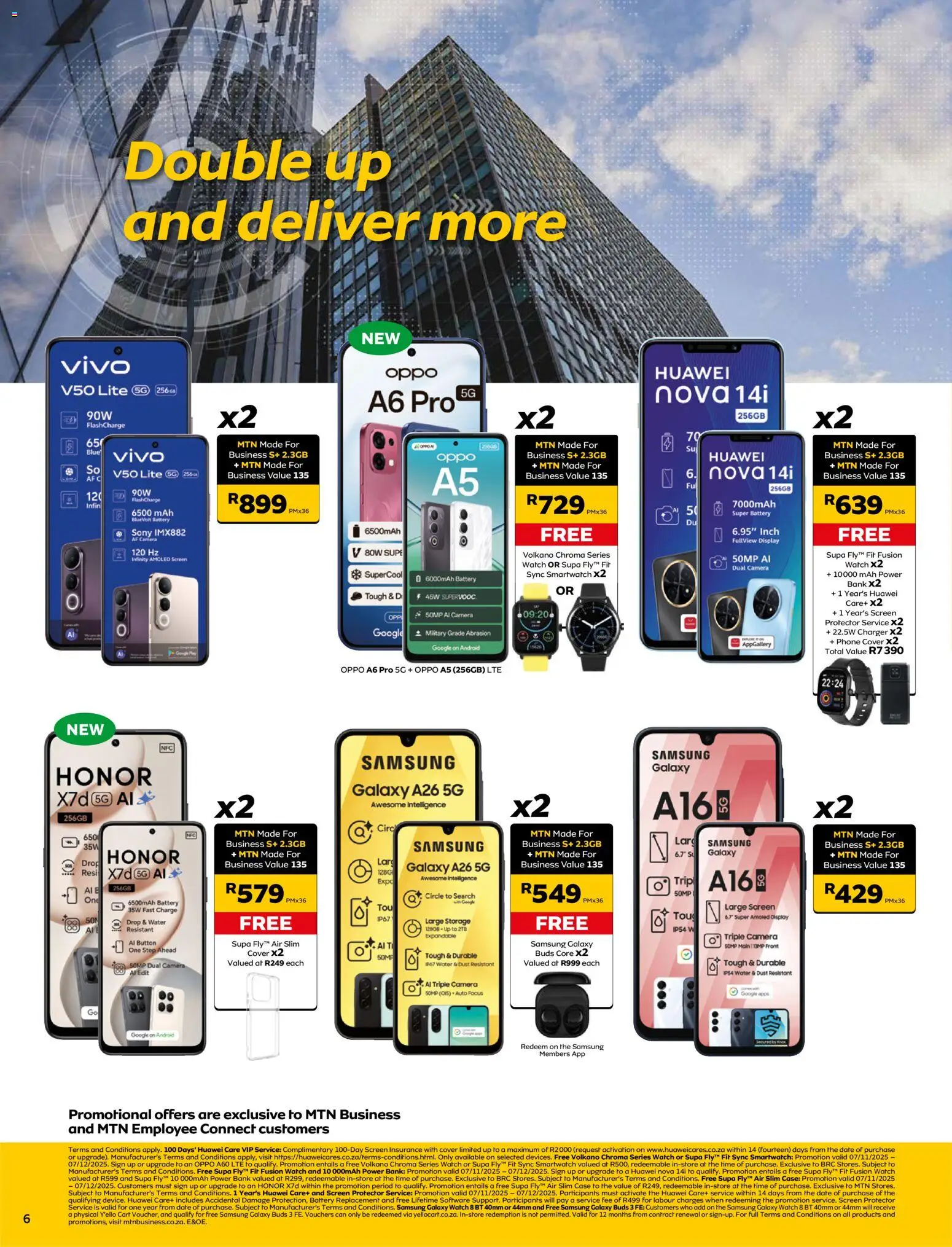 New MTN catalogue – valid from 07.11.2025 | Page: 6 | Products: Phone, Camera, Case, Smartwatch