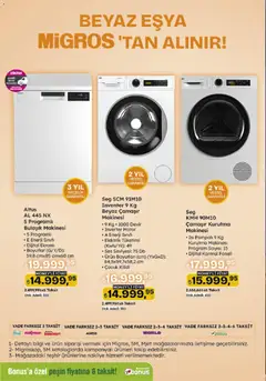 08.01.2026 tarihinden itibaren geçerli olan Migros kataloğu önizlemesi | Sayfa: 96 | Ürünler: Ses, Bulaşık makinesi