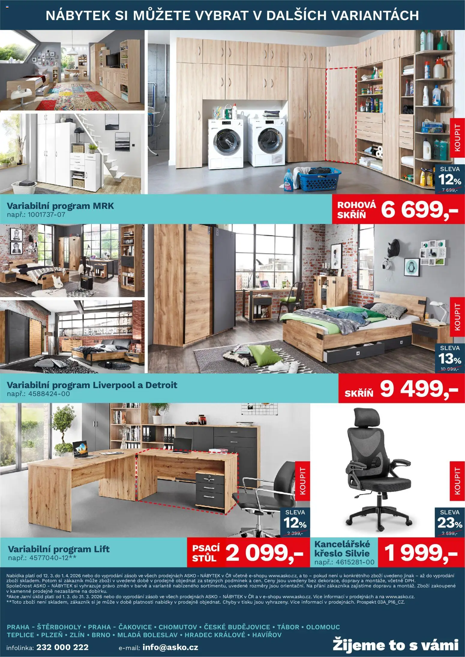 ASKO nábytek leták od 12.03.2026 | Strana: 4 | Produkty: Nábytek, Křeslo, Stůl, Skříň