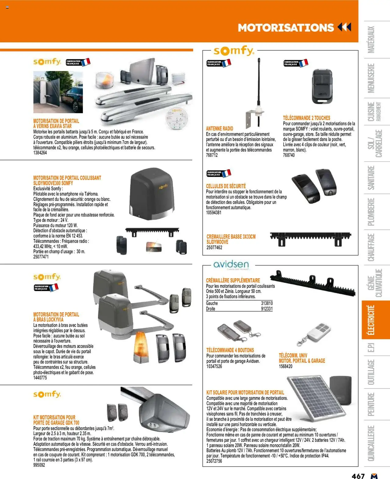  | Page: 467 | Produits: Orange, Verrou, Porte, Panneau solaire