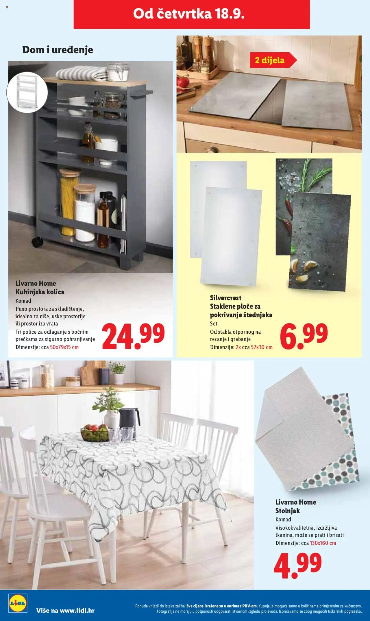 Lidl katalog | vrijedi od 18.09.2025 | Stranica: 34 | Proizvodi: Stolnjak, Kolica, Vrata