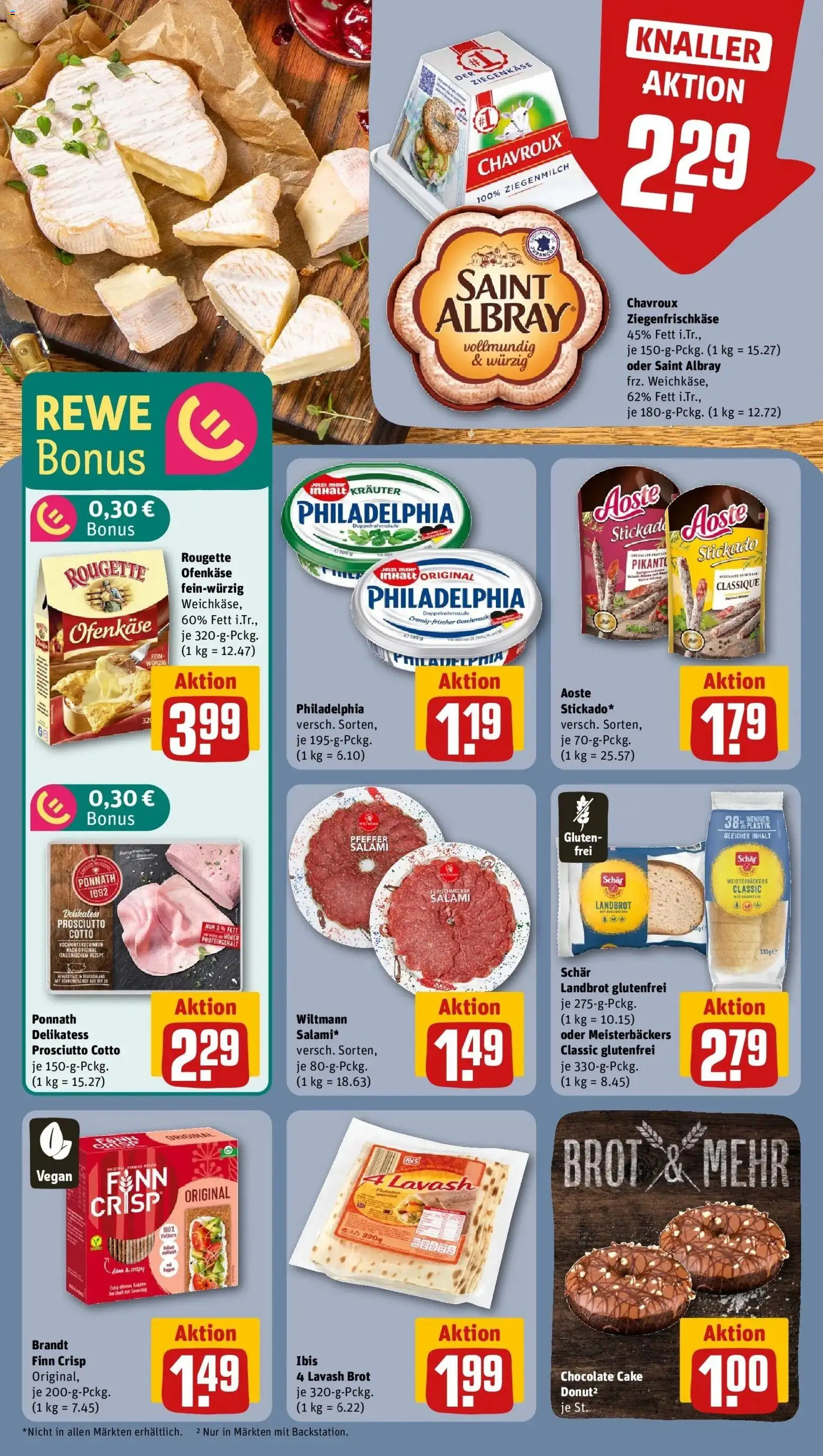 Rewe prospekt Passau	 – gültig ab 16.02.2026 | Seite: 16 | Produkte: Philadelphia, Ziegenkäse, Brot, Salami