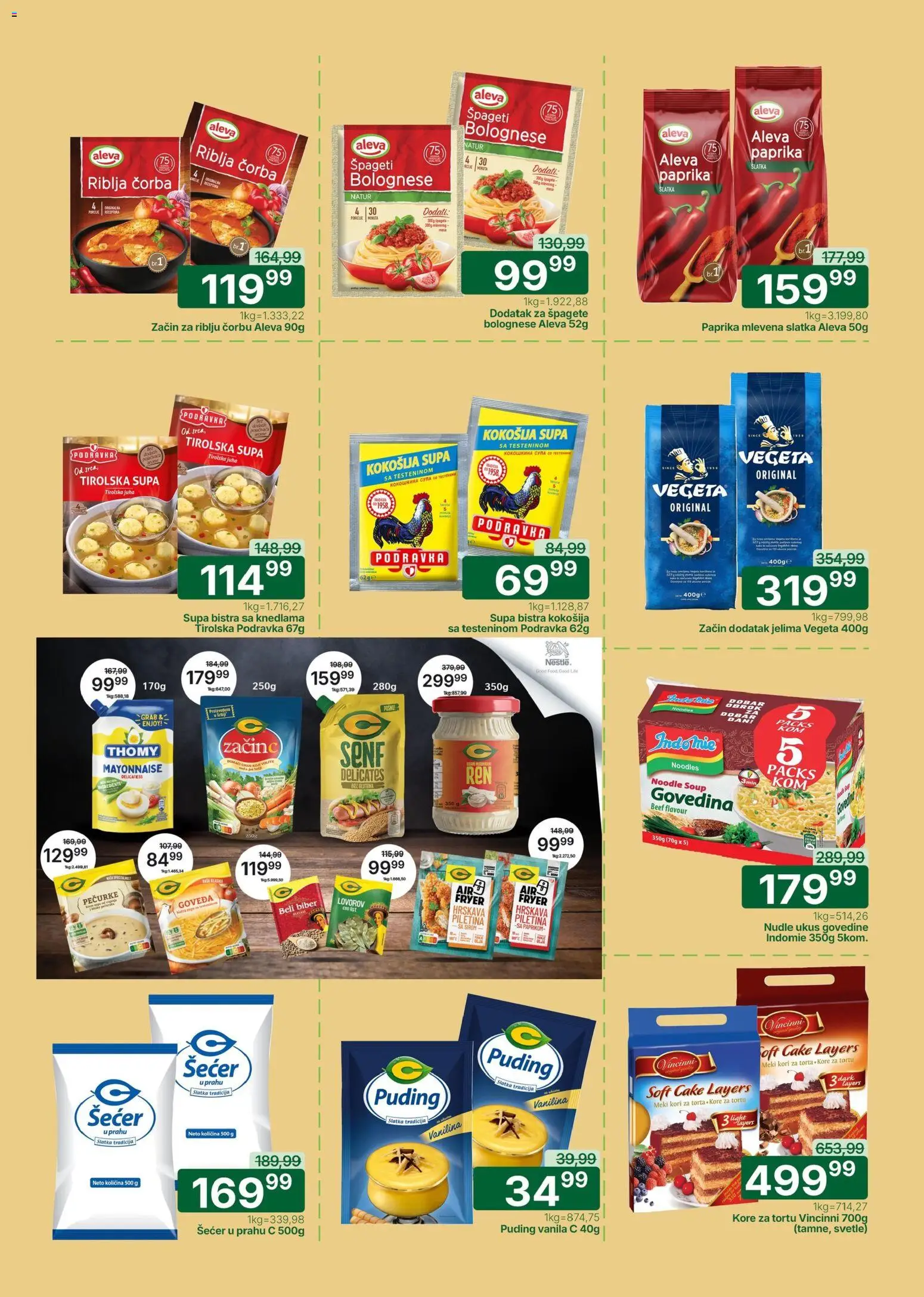 Univerexport katalog - važi od 13.04.2026 | Strana: 12 | Proizvode: Govedina, Puding, Špageti, Nudle