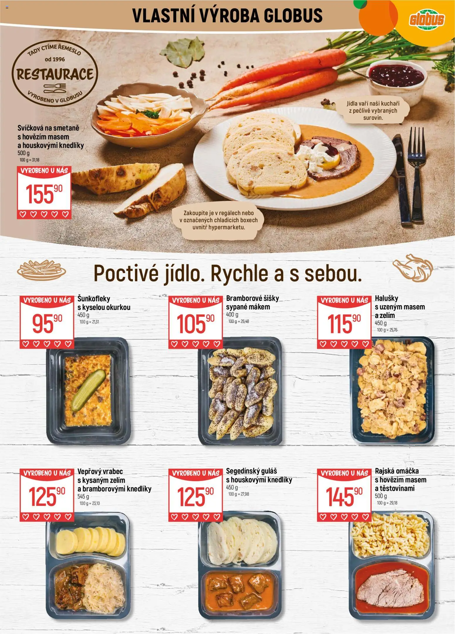 Globus leták - České Budějovice od 03.12.2025 | Strana: 8 | Produkty: Globus, Guláš, Halušky