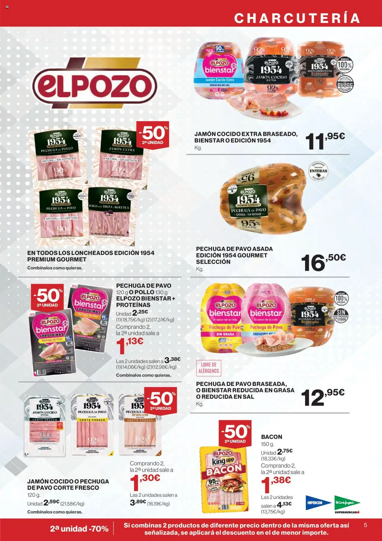Hipercor catálogo │ válido desde el 11.09.2025 | Página: 5 | Productos: Jamón, Jamón cocido