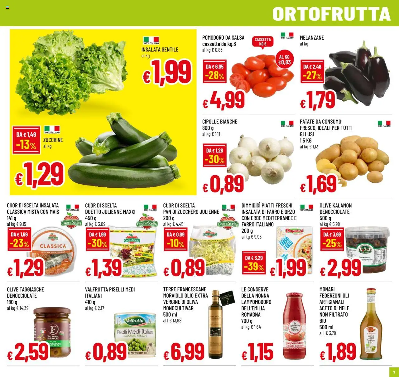 Volantino Galassia del 31.07.2025 | Pagina: 7 | Prodotti: Insalata, Patate, Pomodoro, Olive