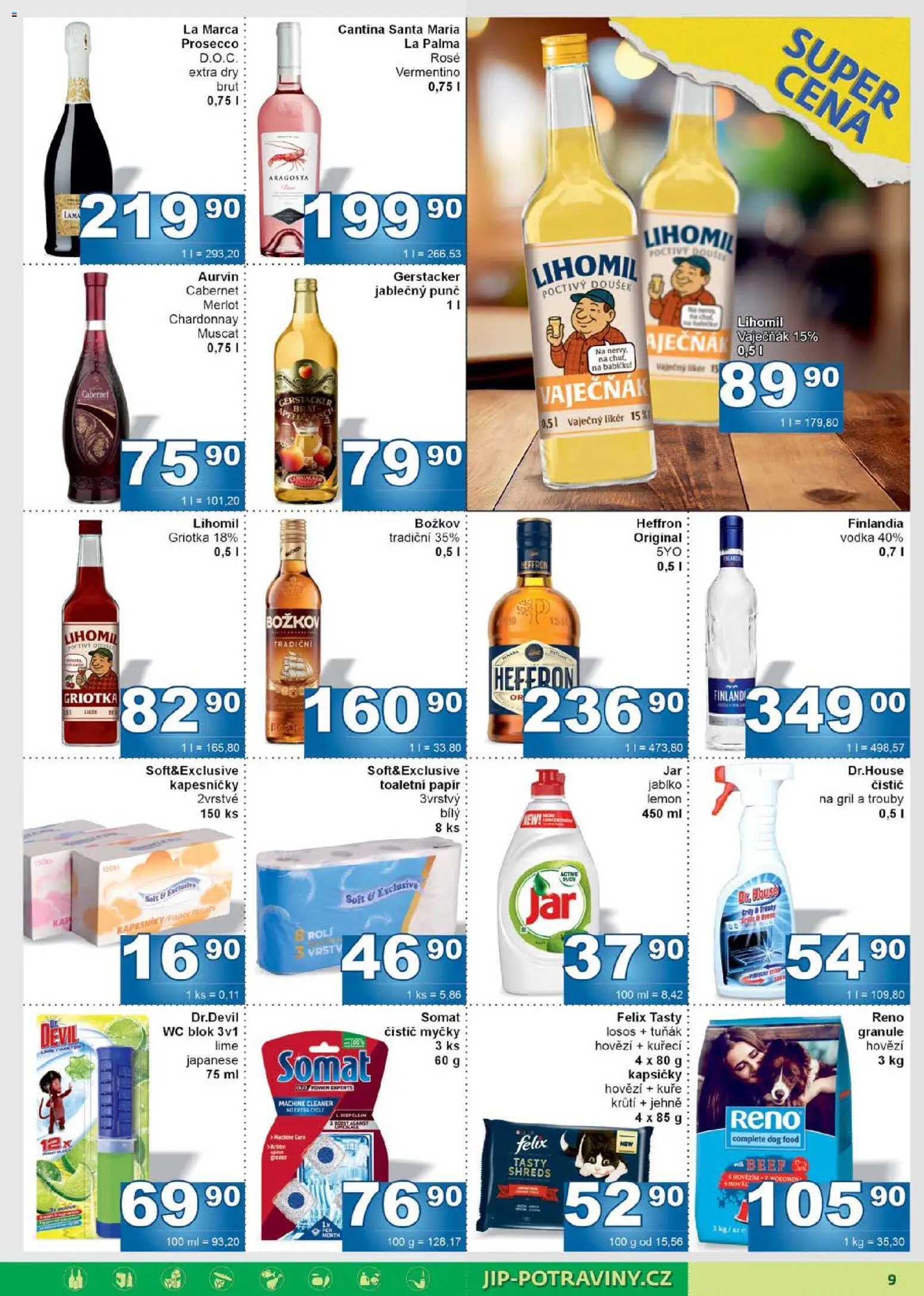 Jip leták od 02.01.2026 | Strana: 9 | Produkty: Tuňák, Granule, Losos, Griotka