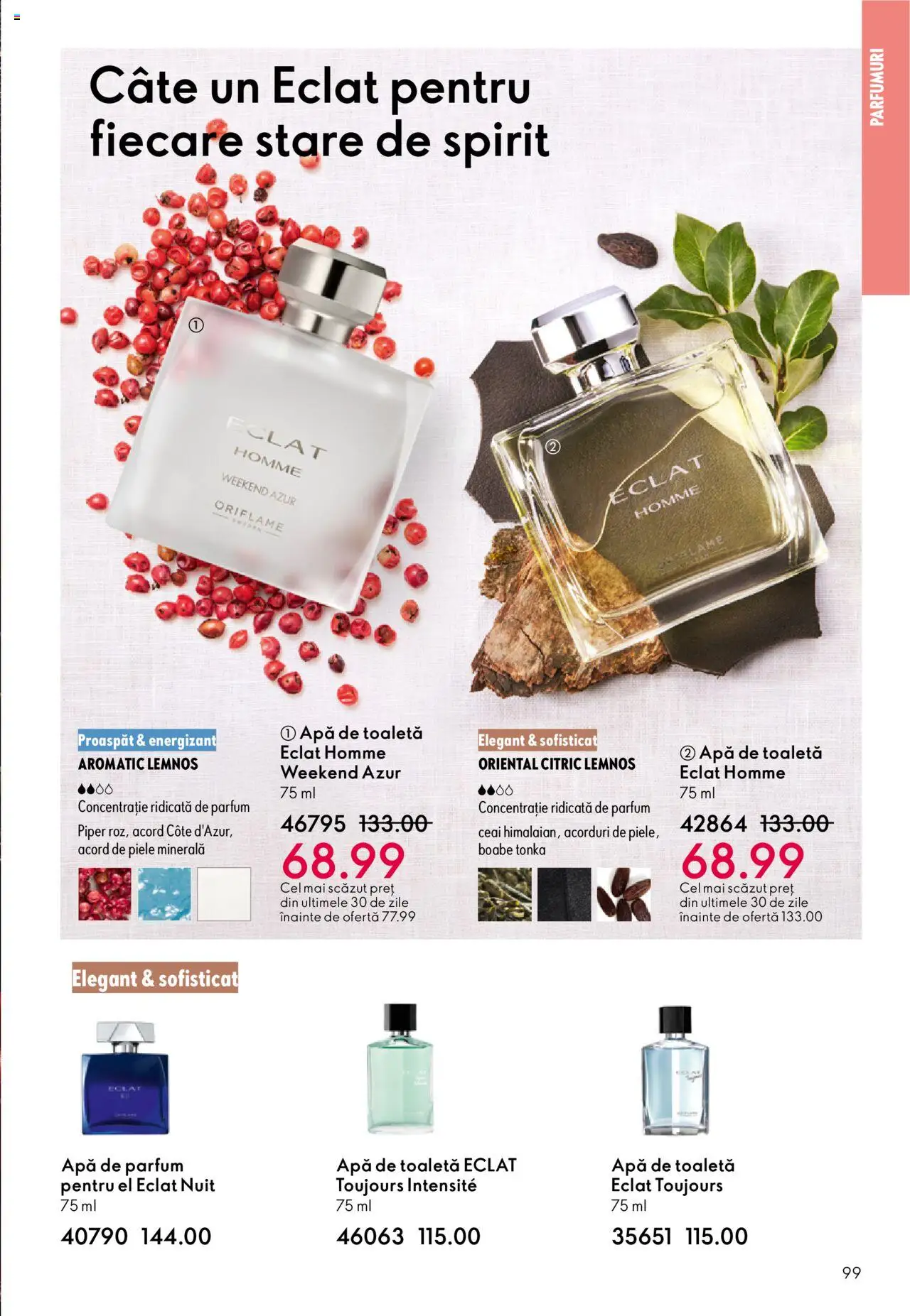 Oriflame catalog 13 2025 – valabil de la 10.09.2025 | Pagină: 99 | Produse: Apă de parfum, Toaletă, Parfum, Piper