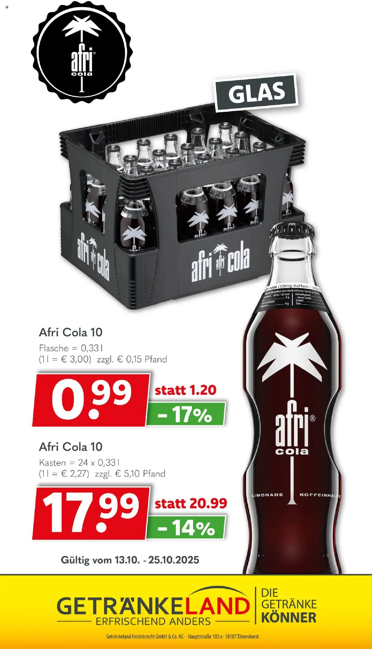 Getränkeland Prospekt 	 – gültig ab 13.10.2025 | Seite: 7 | Produkte: Cola, Limonade, Salz, Zucker