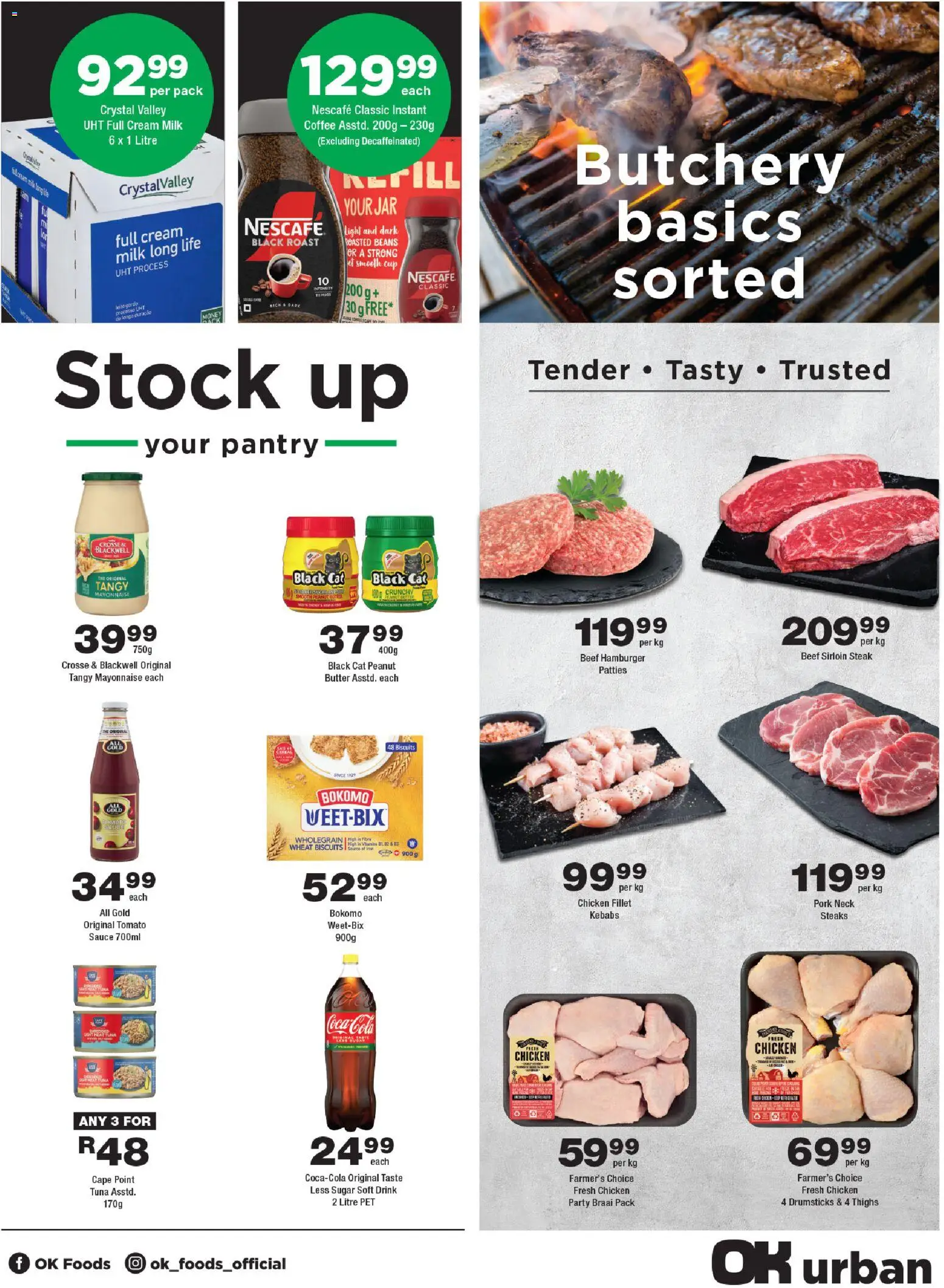 New OK Foods catalogue – valid from 21.01.2026 | Page: 3 | Products: Butter, Light, Biscuits, Mayonnaise